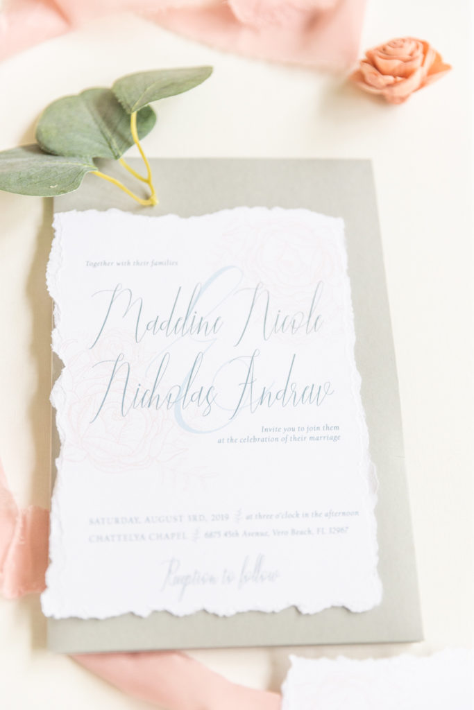 Pastel Wedding Invitation Ideas - Vero Beach Wedding photographer