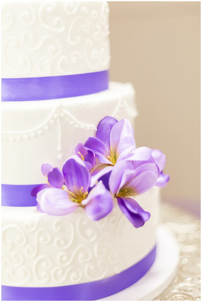 purple wedding cake ideas - Front street civic center wedding reception